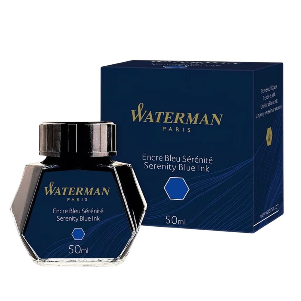 Waterman Serenity Blue Fountain Pen Ink 50ml Encre Bleu Sérénité